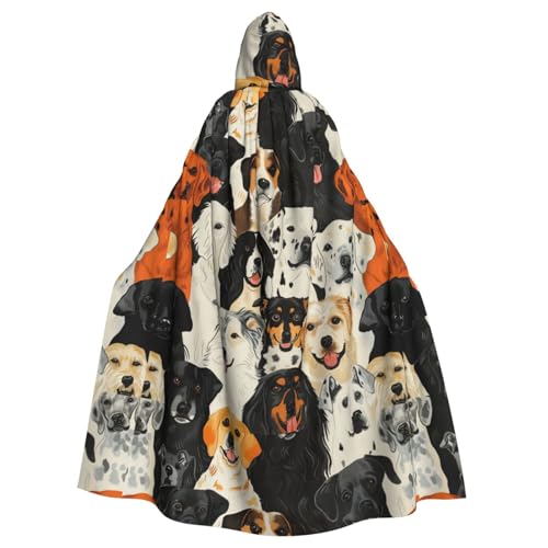 VPPUR Unisex-Umhang mit Hundemuster, mit Kapuze, für Halloween, Cosplay und Mittelalter-Festivals VPPUR Unisex-Umhang mit Hundemuster, mit Kapuze, für Halloween, Cosplay und Mittelalter-Festivals von VPPUR
