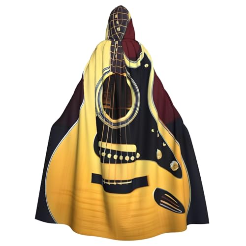VPPUR Unisex Umhang mit Kapuze und Gitarren-Aufdruck, für Halloween, Cosplay und Mittelalter-Festivals VPPUR Unisex Umhang mit Kapuze und Gitarren-Aufdruck, für Halloween, Cosplay und Mittelalter-Festivals von VPPUR