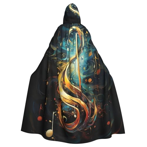 VPPUR Unisex Umhang mit Musik-Symbol-Druck, mit Kapuze, für Halloween, Cosplay und Mittelalter-Festivals VPPUR Unisex Umhang mit Musik-Symbol-Druck, mit Kapuze, für Halloween, Cosplay und Mittelalter-Festivals von VPPUR