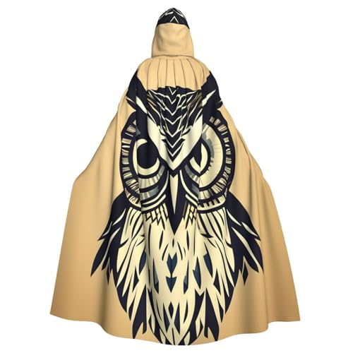 VPPUR Unisex Umhang mit süßem Eulen-Druck, mit Kapuze, für Halloween, Cosplay und Mittelalter-Festivals VPPUR Unisex Umhang mit süßem Eulen-Druck, mit Kapuze, für Halloween, Cosplay und Mittelalter-Festivals von VPPUR