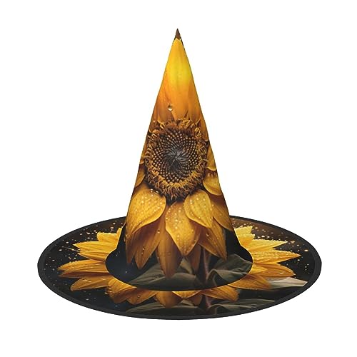 VPPUR Wunderschöner Sonnenblumen-Zauberer-Hut mit 4 Aufdrucken, für Erwachsene, Karneval, Halloween, Party, Zubehör, Mottopartys, Cosplay VPPUR Wunderschöner Sonnenblumen-Zauberer-Hut mit 4 Aufdrucken, für Erwachsene, Karneval, Halloween, Party, Zubehör, Mottopartys, Cosplay von VPPUR