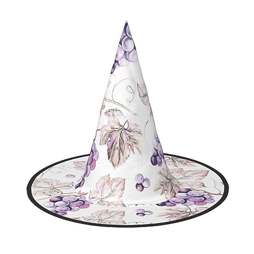 VPPUR Wunderschöner Zaubererhut mit Traubenblättern, für Erwachsene, Karneval, Halloween, Party, Zubehör, Mottopartys, Cosplay von VPPUR