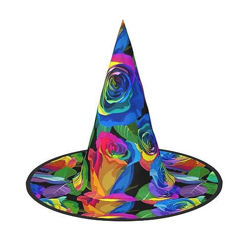 VPPUR Zaubererhut mit mehrfarbigen Rosen, für Erwachsene, Karneval, Halloween, Party-Accessoire, Mottopartys, Cosplay VPPUR Zaubererhut mit mehrfarbigen Rosen, für Erwachsene, Karneval, Halloween, Party-Accessoire, Mottopartys, Cosplay von VPPUR
