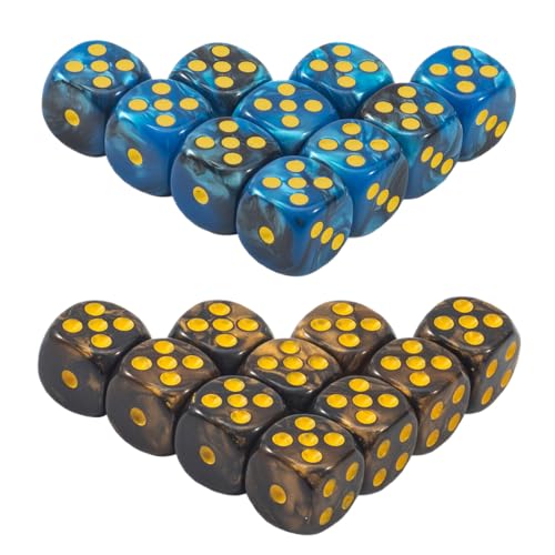 Würfel Bunt Set 6-Seitig, 20 Stück Bunt Würfel für Tenzi, Farben Würfel Set, Würfelspiele Tischspiele, Mehrfarben Würfel Set, Bunter Würfel von VQEOEOT