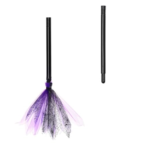 VRTYVEYBB Hexenbesen aus Kunststoff, inspirierende Phantasie, lustige Requisite zur Verschönerung von Feiertagsfeiern mit Kindern, Violett VRTYVEYBB Hexenbesen aus Kunststoff, inspirierende Phantasie, lustige Requisite zur Verschönerung von Feiertagsfeiern mit Kindern, Violett von VRTYVEYBB