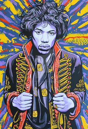 2000-teiliges Puzzle Sänger Gitarrist J.Hendrix Kunstposter Puzzle Lustiges Spiel Spielzeug für Erwachsene Xy99Qw 100x70CM von VRYOP