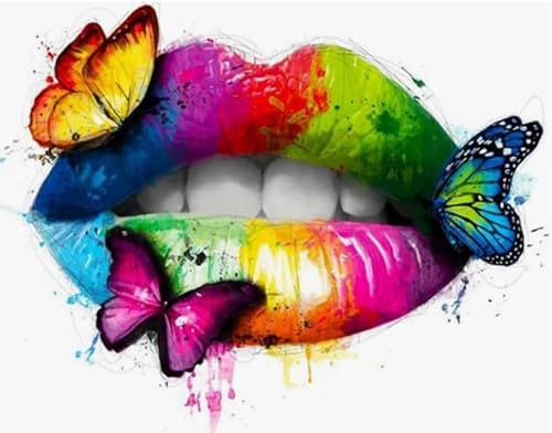 Abstraktes Lippenkunst-Farbposter-Puzzle 1000 Teile Puzzle für Erwachsene Familiendekompressionsspiele Qp66Ws 38x52CM von VRYOP