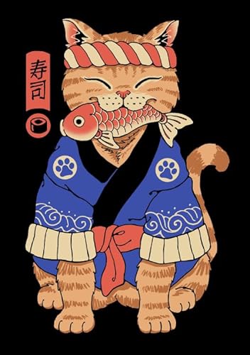 Das Puzzle Japanische Katzenfutter-Kunstbilder Puzzle für das Lernspielzeug der Erwachsenen Familie Xy435Qw 100 x70CM von VRYOP