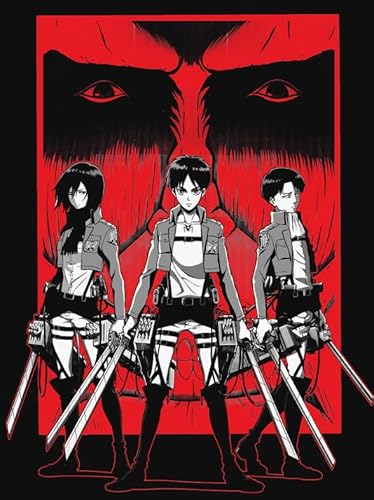 Puzzle 1000 Teile, Japanisches Anime-Poster „Eren.Jaeger“, lustiges Puzzlespielzeug für Erwachsene, Xy171Qw, 70 x 50 cm von VRYOP