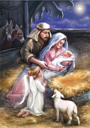 Puzzle 1000 Teile Geburt Jesu Poster Puzzle für Erwachsene Lernspiel Familiendekompressionsspielzeug Qp147Ws 52x38CM von VRYOP