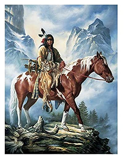 Puzzle 1000 Teile Holz Puzzle Zusammenbauen Bild Indianer Und Pferde Poster Erwachsene Spiele Lernspielzeug 70x50CM Puzzle 1000 Teile Holz Puzzle Zusammenbauen Bild Indianer Und Pferde Poster Erwachsene Spiele Lernspielzeug 70x50CM von VRYOP