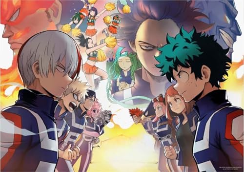Puzzle 1000 Teile Japanischer Anime My Midoriya Bilder Puzzles Lernspielzeug für Erwachsene Xy655Qw 70x50CM von VRYOP