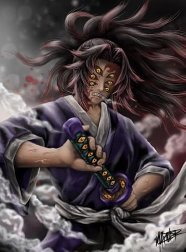 Puzzle 1000 Teile Japanischer Anime Tanjirou Wandkunst Bilder Spielzeug für Erwachsene Dekompressionsspiel Xy552Qw 70x50CM von VRYOP