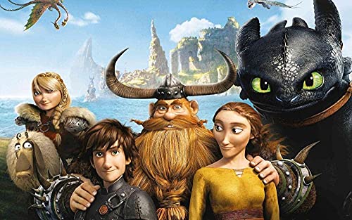 Puzzle für Erwachsene, 1000 Teile, Drachenzähmen leicht gemacht, lustiges Puzzle zum Entspannen, intellektuelles Puzzlespiel, Spielzeug, Geschenk für Erwachsene, Kinder, Familien, 70 x 50 cm Puzzle für Erwachsene, 1000 Teile, Drachenzähmen leicht gemacht, lustiges Puzzle zum Entspannen, intellektuelles Puzzlespiel, Spielzeug, Geschenk für Erwachsene, Kinder, Familien, 70 x 50 cm von VRYOP