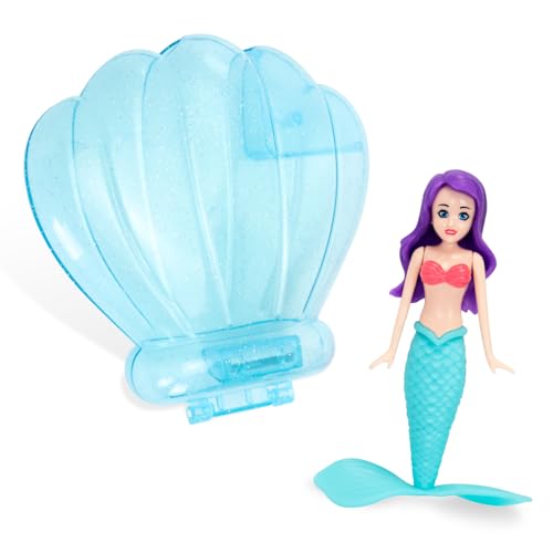 Meerjungfrauen Pool Tauchen Spielzeug, Tauchen Meerjungfrauen Schwimmbad Zubehör Kinderspielzeug, Unterwasser-Pool Training kleine Meerjungfrau Sommer Party (Blaue transparente Schachtel See blau) von VReder