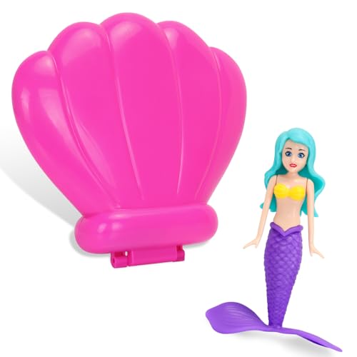 VReder Meerjungfrauen Pool Tauchen Spielzeug, Tauchen Meerjungfrauen Schwimmbad Zubehör Kinderspielzeug, Unterwasser-Pool Training kleine Meerjungfrau Sommer Party (Rosa Schachtel Lila) von VReder