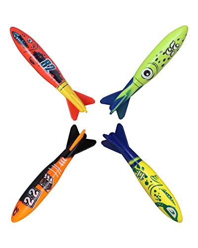 VReder Tauchspielzeug Pool Spielzeug, Tauchtiere für Kinder Tauchringe Tauchtorpedo Schwimmen Schwimmbad Sommerpool Schwimmspielzeug von VReder