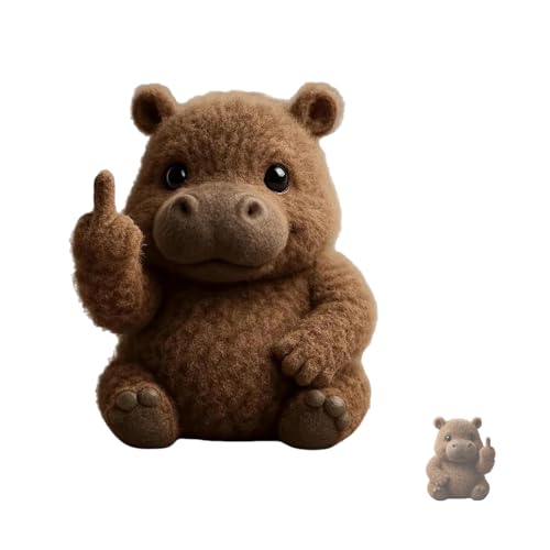 Tier Mit Mittelfinger, Süße Plüsentiere, Humorvolle Desktop-Dekoration, Stresslinderung, Emotionale Unterstützung Spielzeug, Lustige Geschenke Für Satirische Freunde von VSFJZJKJ