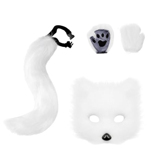 VSFJZJKJ Mask Fox Done Furry, Rollenspiel Requisite Zubehör, Geeignet Für Party Outfits, Kunstpelz Fuchsschwanz Plüsch Maske Handschuhe VSFJZJKJ Mask Fox Done Furry, Rollenspiel Requisite Zubehör, Geeignet Für Party Outfits, Kunstpelz Fuchsschwanz Plüsch Maske Handschuhe von VSFJZJKJ