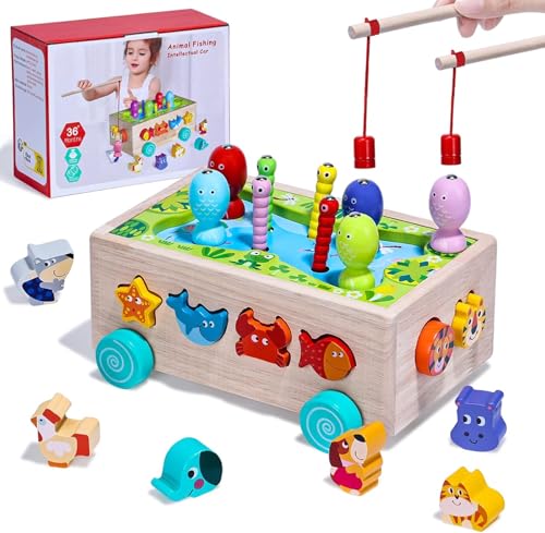 VSIFEHSO Spiele Kinder 2 3 4 Jahre Montessori Magnetisches Angelspiel aus Holz 6 in 1 Tiere Multifunktions Sortieren Stapelbares Spielzeug für die kleinsten Lernspiele VSIFEHSO Spiele Kinder 2 3 4 Jahre Montessori Magnetisches Angelspiel aus Holz 6 in 1 Tiere Multifunktions Sortieren Stapelbares Spielzeug für die kleinsten Lernspiele von VSIFEHSO