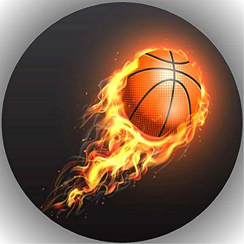 VSW Premium Esspapier Tortenaufleger Basketball T19 - 1 Stück, orange, 20 cm x 20 cm - Geburtstag von VSW