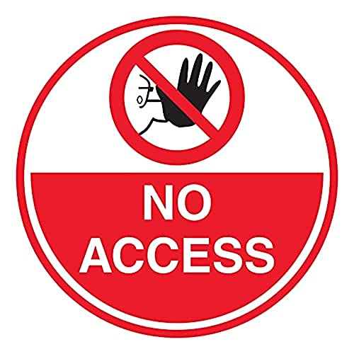 Selbstklebendes Boden-Aufkleber, Aufschrift "No Access", 450 x 450 mm Selbstklebendes Boden-Aufkleber, Aufschrift "No Access", 450 x 450 mm von VSafety