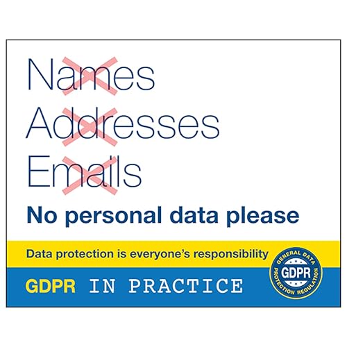 V Safety DSGVO Aufkleber – Namen Adressen E-Mails durchgestrichen 100 x 80 mm – selbstklebendes Vinyl-Sicherheitsschild V Safety DSGVO Aufkleber – Namen Adressen E-Mails durchgestrichen 100 x 80 mm – selbstklebendes Vinyl-Sicherheitsschild von VSafety