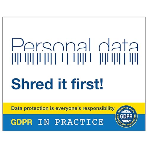 V Safety DSGVO-Sticker – Is That Personal Data? Shred It First 100 x 80 mm – Selbstklebendes Vinyl-Sicherheitsschild V Safety DSGVO-Sticker – Is That Personal Data? Shred It First 100 x 80 mm – Selbstklebendes Vinyl-Sicherheitsschild von VSafety