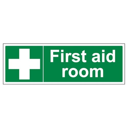 V Safety First Aid Room Hinweisschild, selbstklebend, Vinyl, Aluminiumeffekt, 450 x 150 mm V Safety First Aid Room Hinweisschild, selbstklebend, Vinyl, Aluminiumeffekt, 450 x 150 mm von VSafety