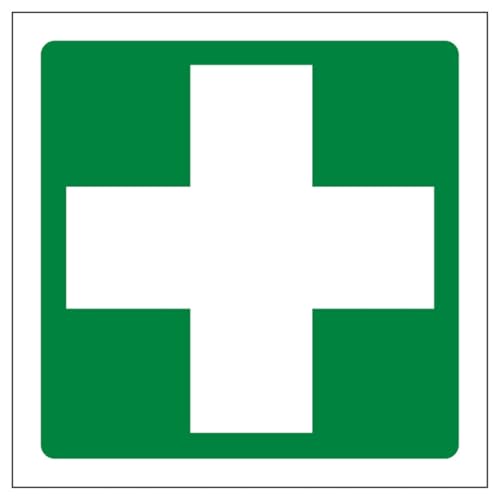 V Safety First Aid Symbol 150 x 150 mm – selbstklebendes Vinyl – Sicherheitsschild mit Aluminiumeffekt V Safety First Aid Symbol 150 x 150 mm – selbstklebendes Vinyl – Sicherheitsschild mit Aluminiumeffekt von VSafety