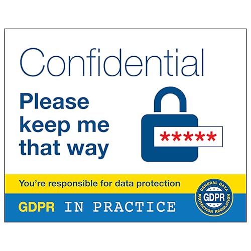 V Safety GDPR-Aufkleber – Confidential Keep Me That Way 100 x 80 mm – selbstklebendes Vinyl-Sicherheitsschild V Safety GDPR-Aufkleber – Confidential Keep Me That Way 100 x 80 mm – selbstklebendes Vinyl-Sicherheitsschild von VSafety