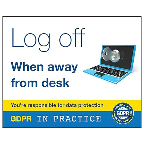 V Safety GDPR-Aufkleber – Log Off When Away From Desk 100 x 80 mm – selbstklebendes Vinyl-Sicherheitsschild V Safety GDPR-Aufkleber – Log Off When Away From Desk 100 x 80 mm – selbstklebendes Vinyl-Sicherheitsschild von VSafety