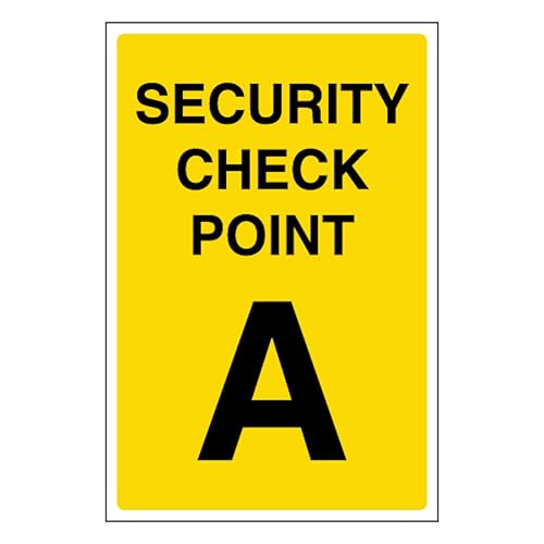 V Safety Security Check Point A, 400 x 600 mm, selbstklebendes Vinyl V Safety Security Check Point A, 400 x 600 mm, selbstklebendes Vinyl von VSafety
