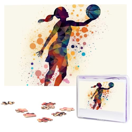 Basketball-Mädchen-Muster-Puzzle, 1000 Teile, Holz-Puzzle, personalisiertes Bild, Puzzle, individuelle Puzzles für Erwachsene, Hochzeit Basketball-Mädchen-Muster-Puzzle, 1000 Teile, Holz-Puzzle, personalisiertes Bild, Puzzle, individuelle Puzzles für Erwachsene, Hochzeit von VTCTOASY