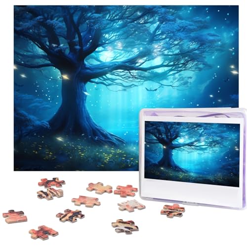 Mystical Fantasy Forest Blue Nature Puzzles 500 Pieces Personalized Jigsaw Puzzles with Storage Bag Photos Puzzle for Photos Challenging Picture Puzzle for Family Home Decor Jigsaw (51.8 cm x 38.1 cm) Mystical Fantasy Forest Blue Nature Puzzles 500 Pieces Personalized Jigsaw Puzzles with Storage Bag Photos Puzzle for Photos Challenging Picture Puzzle for Family Home Decor Jigsaw (51.8 cm x 38.1 cm) von VTCTOASY