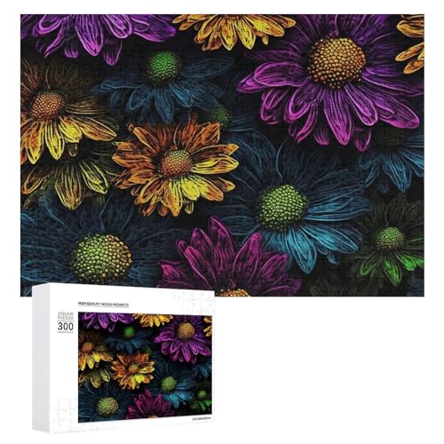 Puzzles mit 300 Teilen, personalisiertes Puzzle, Muster mit bunten Gänseblümchen, Fotos, Puzzle für Familie, Bilderpuzzle für Erwachsene, Hochzeit, Geburtstag Puzzles mit 300 Teilen, personalisiertes Puzzle, Muster mit bunten Gänseblümchen, Fotos, Puzzle für Familie, Bilderpuzzle für Erwachsene, Hochzeit, Geburtstag von VTCTOASY