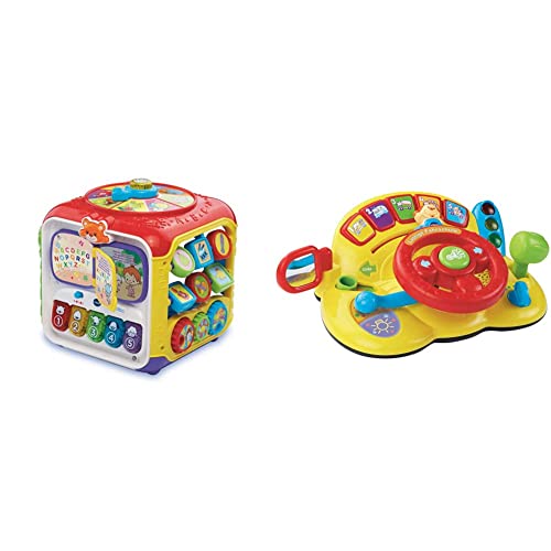 VTech Baby Entdeckerwürfel – Interaktiver Spielwürfel mit Musik, Formen und beweglichen Elementen – Für Kinder von 12-36 Monaten & 80-166604 80-166604-Lustige Fahrschule VTech Baby Entdeckerwürfel – Interaktiver Spielwürfel mit Musik, Formen und beweglichen Elementen – Für Kinder von 12-36 Monaten & 80-166604 80-166604-Lustige Fahrschule von VTech Baby
