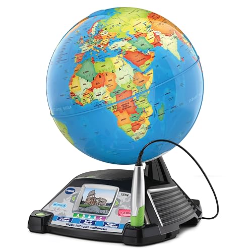 VTech - Interactive Multimedia Globe, 11 Categories of Content to Explore. with BBC Videos. 12" x 15" x 12" (80-605422) Versión ESP von Vtech