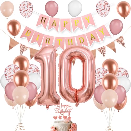 10. Geburtstag Deko Roségold, Luftballon 10. Geburtstag, Geburtstagsdeko 10 Jahr, Mädchen 10 jahre Geburtstag deko, Zahl 10 Luftballons Tortendeko Roségold Weiß Rosa Ballons für Geburtstag Party Deko 10. Geburtstag Deko Roségold, Luftballon 10. Geburtstag, Geburtstagsdeko 10 Jahr, Mädchen 10 jahre Geburtstag deko, Zahl 10 Luftballons Tortendeko Roségold Weiß Rosa Ballons für Geburtstag Party Deko von VUCDXOP