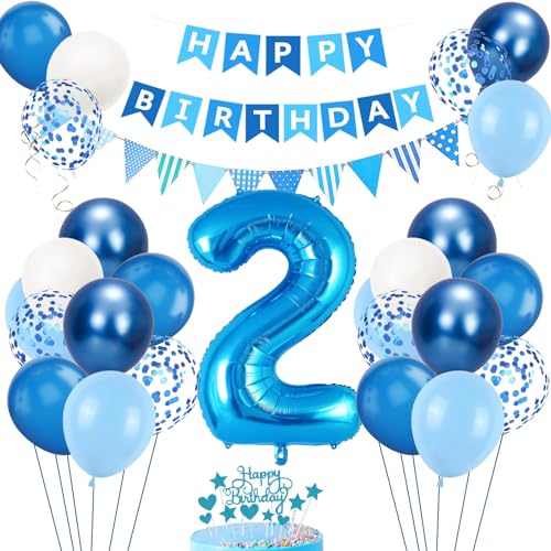 2. Geburtstag Deko Blau, Luftballon 2. Blaue, Geburtstagsdeko 2 Jahr, Junge 2 jahre Luftballon deko Blau, Zahl 2 Helium Luftballons Tortendeko Blau Weiß Ballons für Geburtstag Party Deko 2. Geburtstag Deko Blau, Luftballon 2. Blaue, Geburtstagsdeko 2 Jahr, Junge 2 jahre Luftballon deko Blau, Zahl 2 Helium Luftballons Tortendeko Blau Weiß Ballons für Geburtstag Party Deko von VUCDXOP