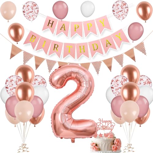 2. Geburtstag Deko Roségold, Luftballon 2. Geburtstag, Geburtstagsdeko 2 Jahr, Mädchen 2 jahre Geburtstag deko, Zahl 2 Luftballons Tortendeko Roségold Weiß Rosa Ballons für Geburtstag Party Deko 2. Geburtstag Deko Roségold, Luftballon 2. Geburtstag, Geburtstagsdeko 2 Jahr, Mädchen 2 jahre Geburtstag deko, Zahl 2 Luftballons Tortendeko Roségold Weiß Rosa Ballons für Geburtstag Party Deko von VUCDXOP