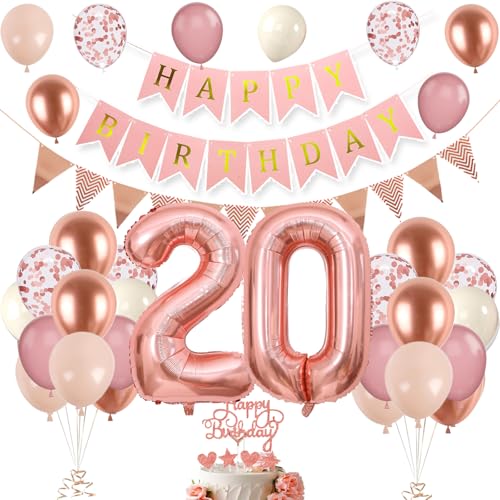 20. Geburtstag Deko Roségold, Luftballon 20. Geburtstag, Geburtstagsdeko 20 Jahr, Mädchen 20 jahre Geburtstag deko, Zahl 20 Luftballons Tortendeko Roségold Weiß Rosa Ballons für Geburtstag Party Deko 20. Geburtstag Deko Roségold, Luftballon 20. Geburtstag, Geburtstagsdeko 20 Jahr, Mädchen 20 jahre Geburtstag deko, Zahl 20 Luftballons Tortendeko Roségold Weiß Rosa Ballons für Geburtstag Party Deko von VUCDXOP