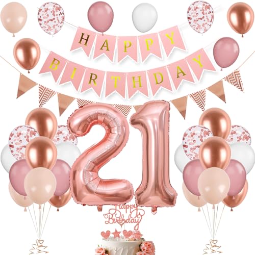 21. Geburtstag Deko Roségold, Luftballon 21. Geburtstag, Geburtstagsdeko 21 Jahr, Mädchen 21 jahre Geburtstag deko, Zahl 21 Luftballons Tortendeko Roségold Weiß Rosa Ballons für Geburtstag Party Deko 21. Geburtstag Deko Roségold, Luftballon 21. Geburtstag, Geburtstagsdeko 21 Jahr, Mädchen 21 jahre Geburtstag deko, Zahl 21 Luftballons Tortendeko Roségold Weiß Rosa Ballons für Geburtstag Party Deko von VUCDXOP