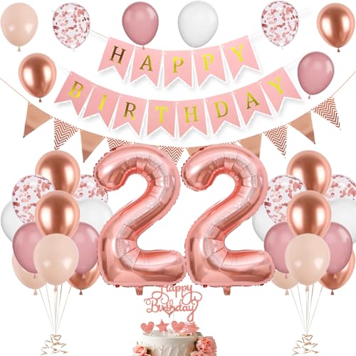 22. Geburtstag Deko Roségold, Luftballon 22. Geburtstag, Geburtstagsdeko 22 Jahr, Mädchen 22 jahre Geburtstag deko, Zahl 22 Luftballons Tortendeko Roségold Weiß Rosa Ballons für Geburtstag Party Deko 22. Geburtstag Deko Roségold, Luftballon 22. Geburtstag, Geburtstagsdeko 22 Jahr, Mädchen 22 jahre Geburtstag deko, Zahl 22 Luftballons Tortendeko Roségold Weiß Rosa Ballons für Geburtstag Party Deko von VUCDXOP