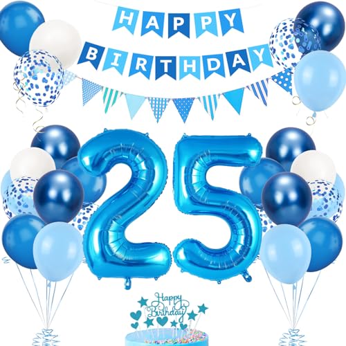 25. Geburtstag Deko Blau, Luftballon 25. Blaue, Geburtstagsdeko 52 Jahr, Junge 25 jahre Luftballon deko Blau, Zahl 25 Helium Luftballons Tortendeko Blau Weiß Ballons für Geburtstag Party Deko 25. Geburtstag Deko Blau, Luftballon 25. Blaue, Geburtstagsdeko 52 Jahr, Junge 25 jahre Luftballon deko Blau, Zahl 25 Helium Luftballons Tortendeko Blau Weiß Ballons für Geburtstag Party Deko von VUCDXOP