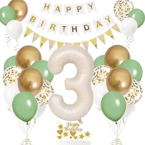 3. Geburtstag Deko Beige, Luftballon 3. Creme , Weiß Creme Folienballon 3 , Mädchen 3 jahre Luftballon deko Sandweiß , Zahl 3 Helium Luftballons Salbeigrün Weiß Ballons für Geburtstag Party Deko 3. Geburtstag Deko Beige, Luftballon 3. Creme , Weiß Creme Folienballon 3 , Mädchen 3 jahre Luftballon deko Sandweiß , Zahl 3 Helium Luftballons Salbeigrün Weiß Ballons für Geburtstag Party Deko von VUCDXOP
