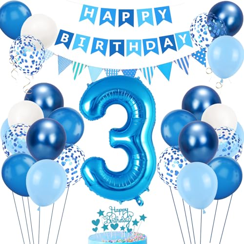 3. Geburtstag Deko Blau, Luftballon 3. Blaue, Geburtstagsdeko 3 Jahr, Junge 3 jahre Luftballon deko Blau, Zahl 3 Helium Luftballons Tortendeko Blau Weiß Ballons für Geburtstag Party Deko 3. Geburtstag Deko Blau, Luftballon 3. Blaue, Geburtstagsdeko 3 Jahr, Junge 3 jahre Luftballon deko Blau, Zahl 3 Helium Luftballons Tortendeko Blau Weiß Ballons für Geburtstag Party Deko von VUCDXOP