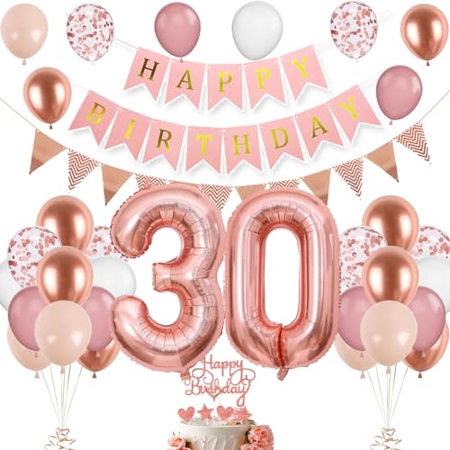 30. Geburtstag Deko Roségold, Luftballon 30. Geburtstag, Geburtstagsdeko 30 Jahr, Mädchen 30 jahre Geburtstag deko, Zahl 30 Luftballons Tortendeko Roségold Weiß Rosa Ballons für Geburtstag Party Deko 30. Geburtstag Deko Roségold, Luftballon 30. Geburtstag, Geburtstagsdeko 30 Jahr, Mädchen 30 jahre Geburtstag deko, Zahl 30 Luftballons Tortendeko Roségold Weiß Rosa Ballons für Geburtstag Party Deko von VUCDXOP