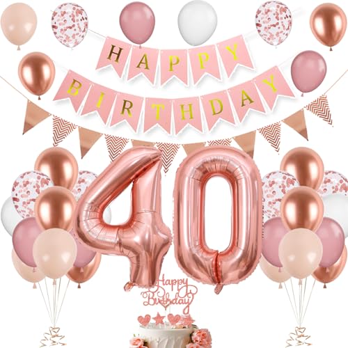 40. Geburtstag Deko Roségold, Luftballon 40. Geburtstag, Geburtstagsdeko 40 Jahr, Mädchen 40 jahre Geburtstag deko, Zahl 40 Luftballons Tortendeko Roségold Weiß Rosa Ballons für Geburtstag Party Deko 40. Geburtstag Deko Roségold, Luftballon 40. Geburtstag, Geburtstagsdeko 40 Jahr, Mädchen 40 jahre Geburtstag deko, Zahl 40 Luftballons Tortendeko Roségold Weiß Rosa Ballons für Geburtstag Party Deko von VUCDXOP