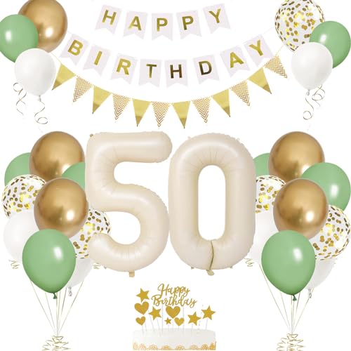 50. Geburtstag Deko Beige, Luftballon 50. Creme, Weiß Creme Folienballon 50, Mädchen 50 jahre Luftballon deko Sandweiß, Zahl 50 Helium Luftballons Salbeigrün Weiß Ballons für Geburtstag Party Deko 50. Geburtstag Deko Beige, Luftballon 50. Creme, Weiß Creme Folienballon 50, Mädchen 50 jahre Luftballon deko Sandweiß, Zahl 50 Helium Luftballons Salbeigrün Weiß Ballons für Geburtstag Party Deko von VUCDXOP